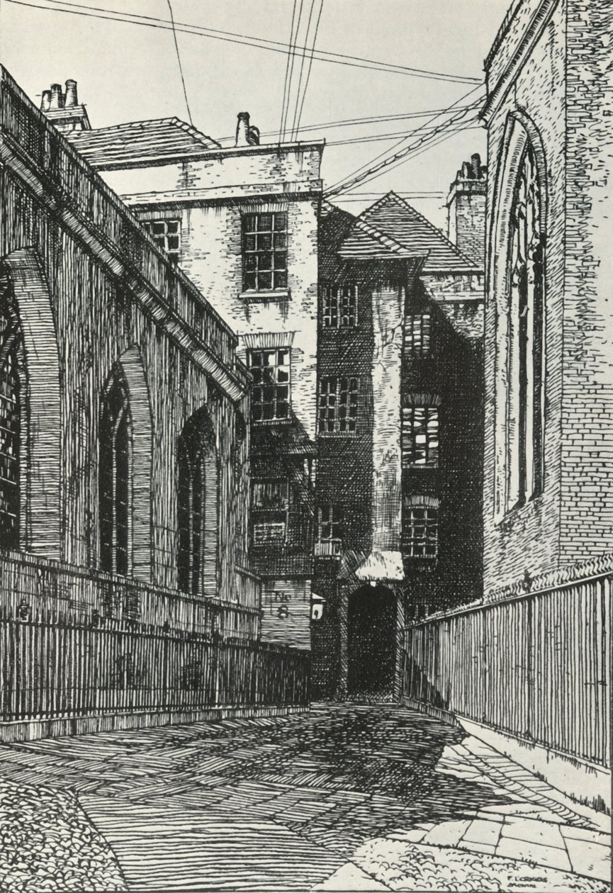 Südseite der Halle in Cliffords Inn in der City of London, ca. 1903, 1934 von Frederick Landseer Maur Griggs