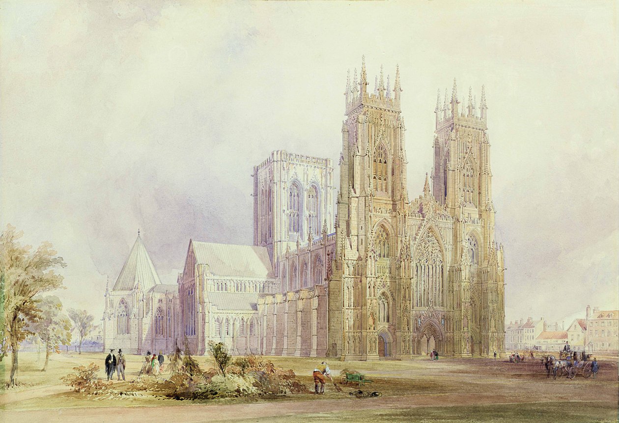 York Minster: Nordwestansicht von Frederick Mackenzie