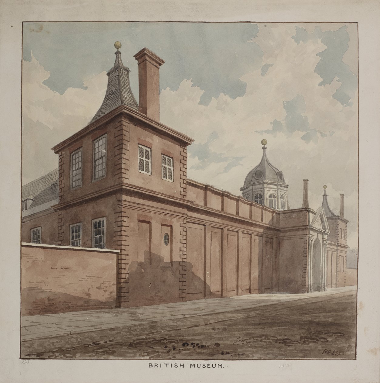 Ansicht des British Museum, Holborn, um 1807 von Frederick Nash