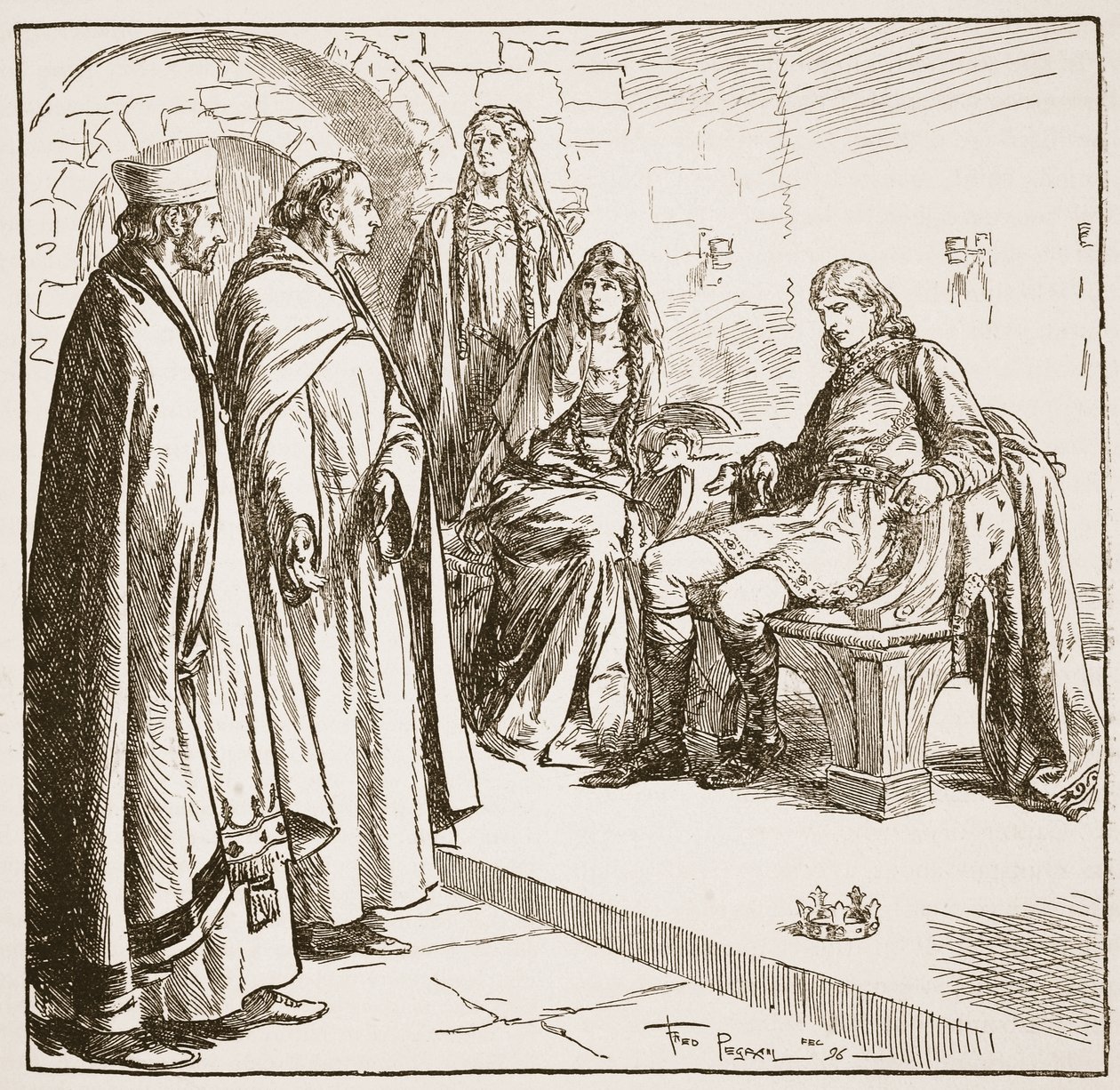 Dunstan, Edwy und Elgiva, Illustration aus 