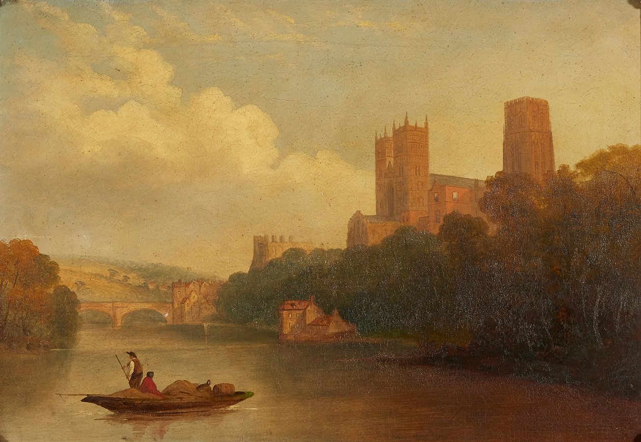 Durham vom Fluss aus von Frederick Richard (manner of) Lee