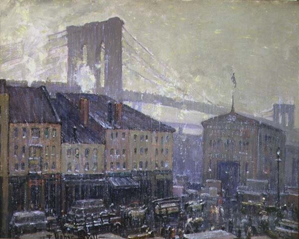 East River, New York, Winter von Frederick Usher de Voll