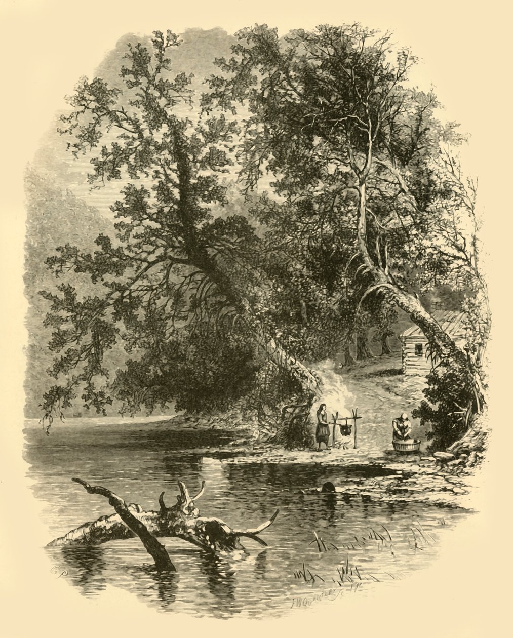 Nordarm des Susquehanna bei Hunlocks von Frederick William Quartley