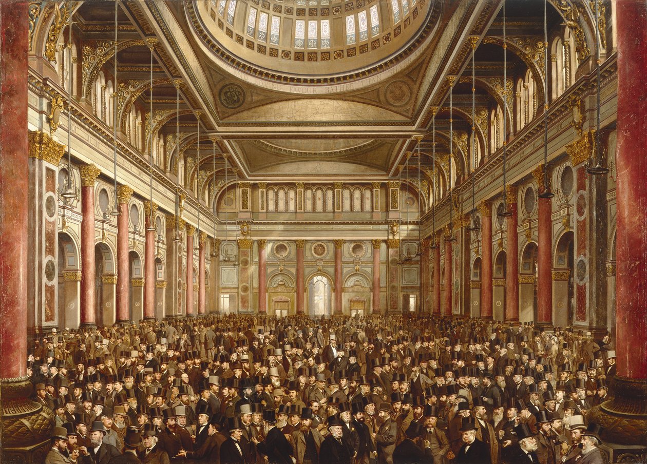 Innenraum der Manchester Exchange von Frederick and Saunders H.L. (19th Century) Sargent