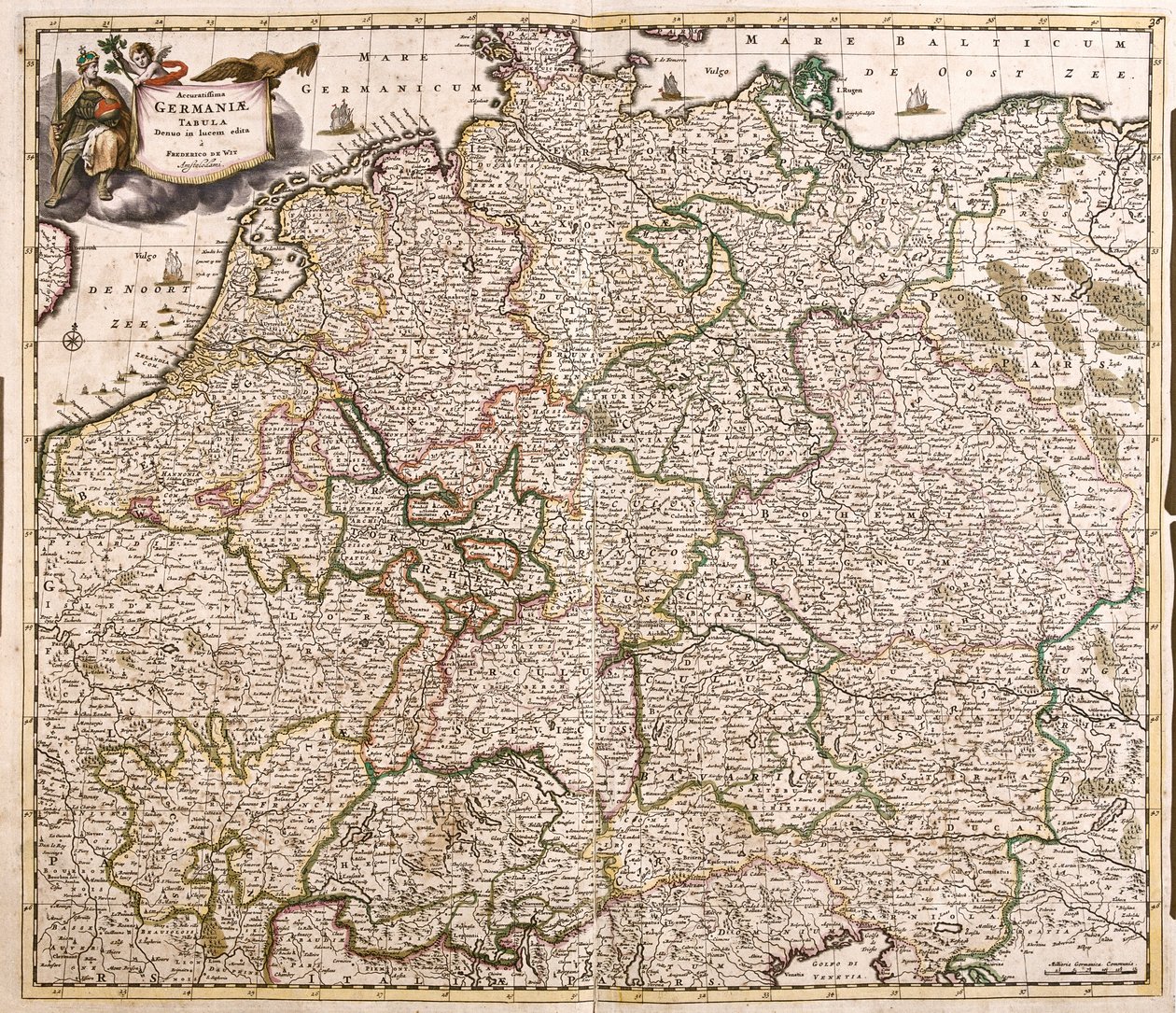 Karte von Deutschland von Frederick de Wit