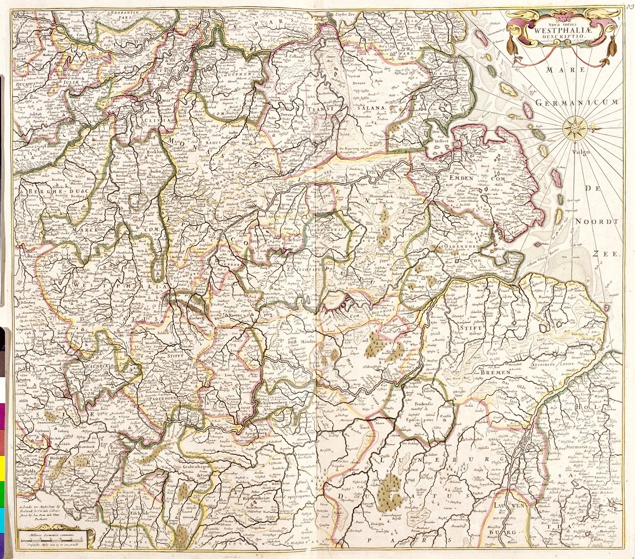 Karte von Westfalen (Deutschland) von Frederick de Wit