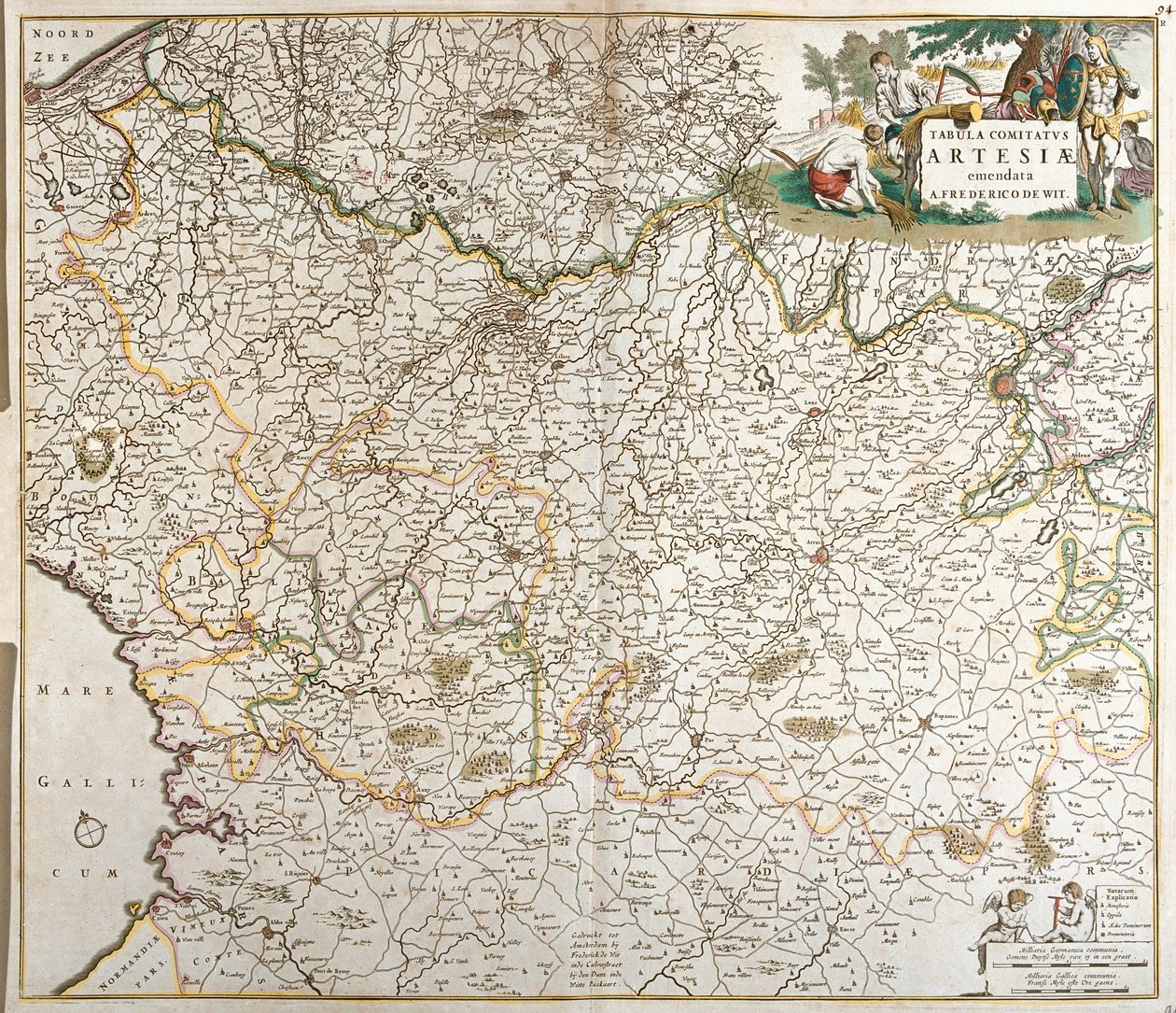 Karte der Grafschaft Artois (Frankreich) von Frederick de Wit