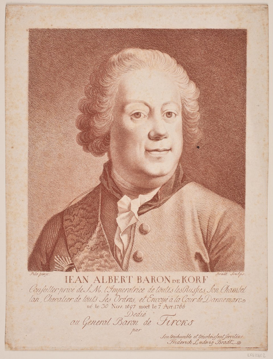 Russischer Gesandter Baron Korf von Frederik Ludvig  Bradt