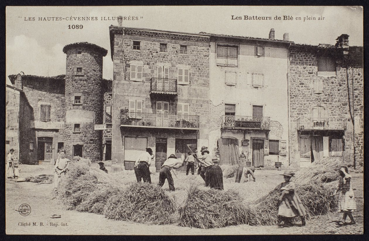 Postkarte, die die Kornschwader in den Cevennen, um 1900 darstellt von French Photographer