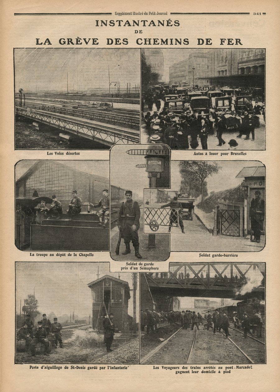 Schnappschüsse des Eisenbahnstreiks, Illustration aus 