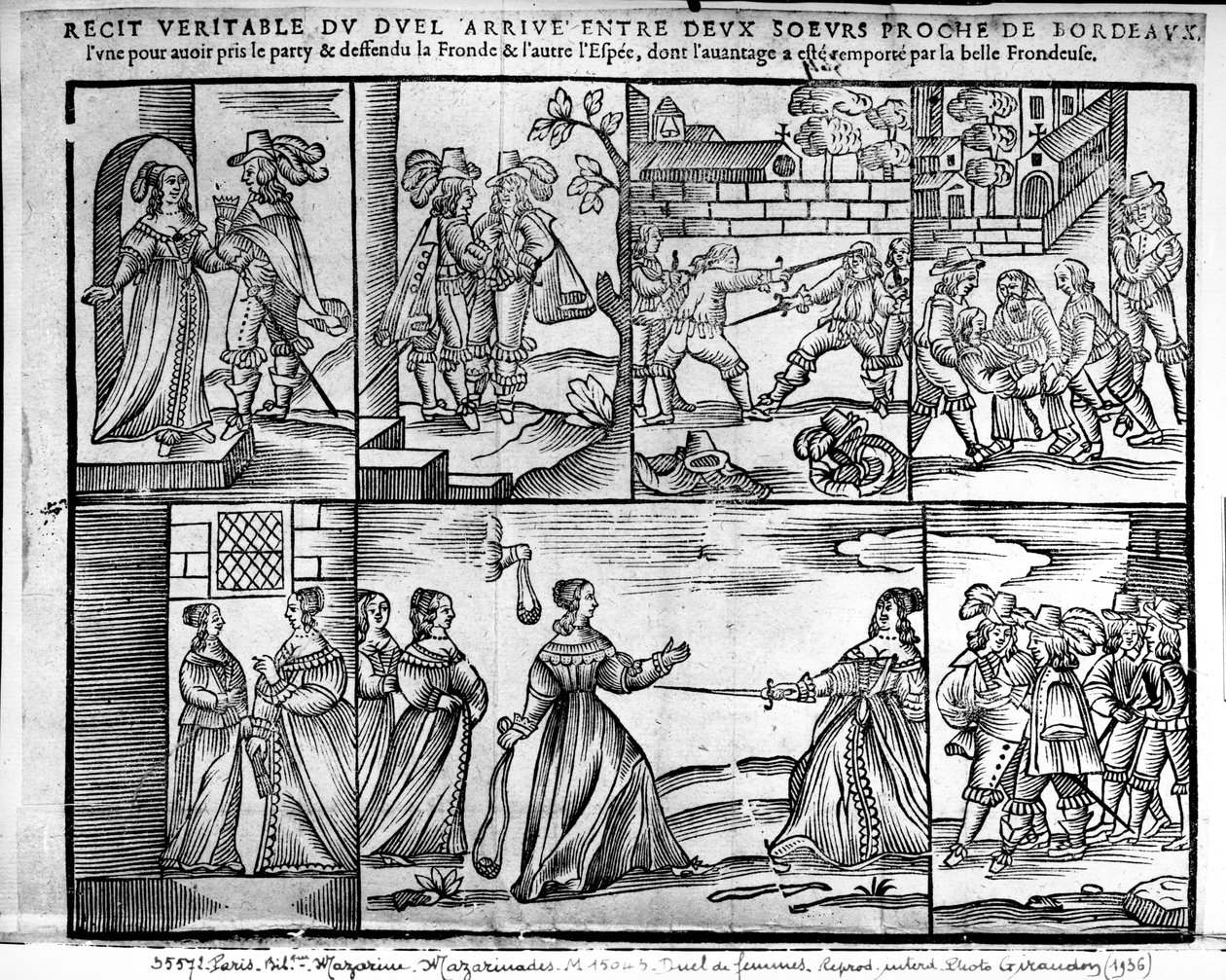Ein Duell zwischen zwei Schwestern bei Bordeaux, 1650 von French School