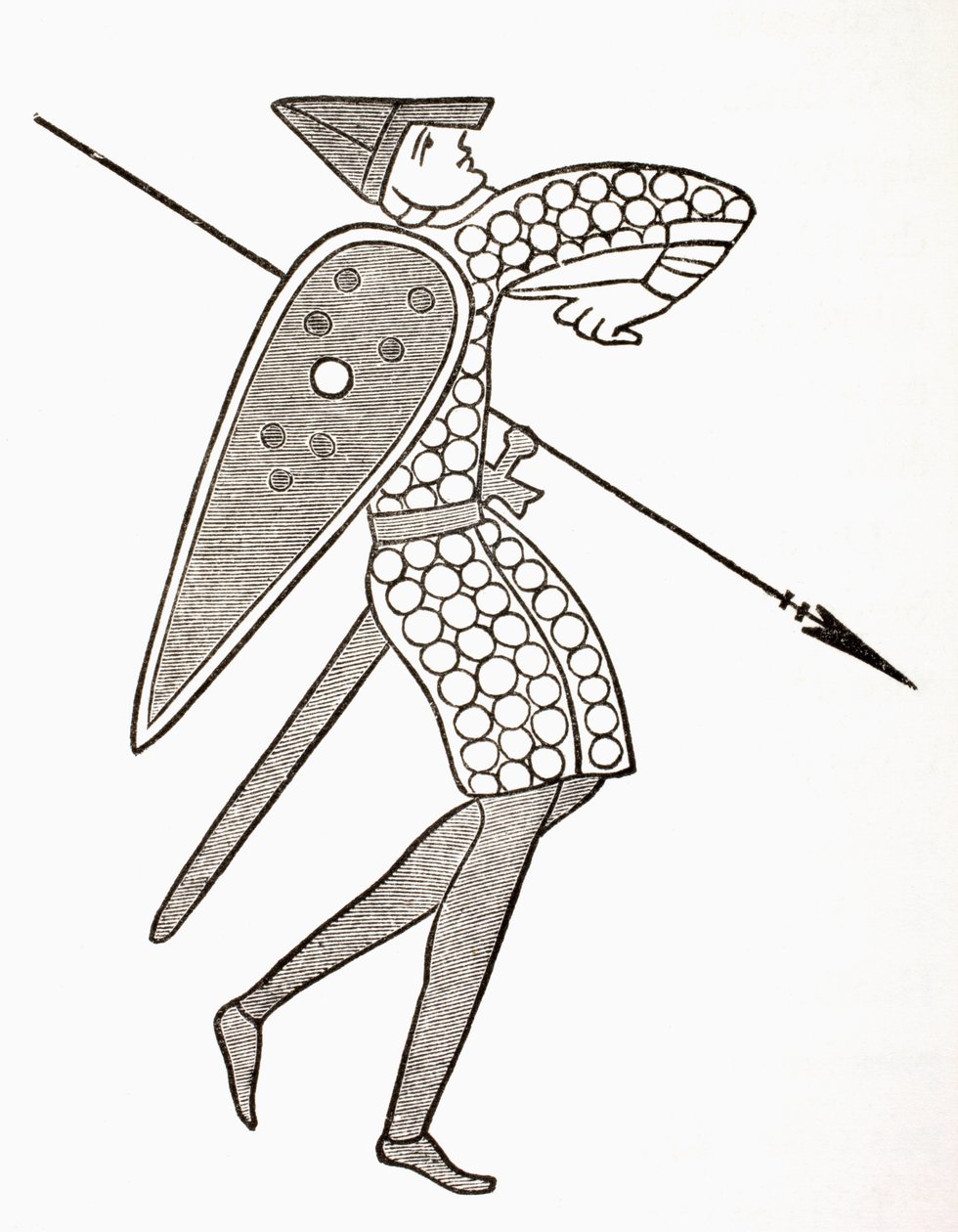 Ein normannischer Speerkämpfer aus der Armee von Wilhelm dem Eroberer, 1873 von French School