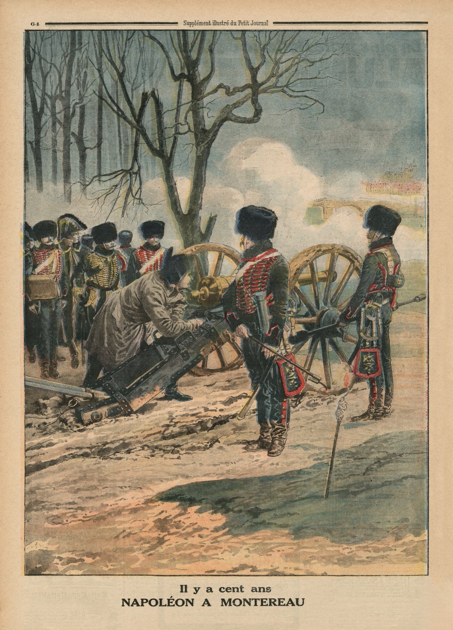 Vor einem Jahrhundert, Napoleon in Montereau am 18. Februar 1814, Rückseitenillustration aus 