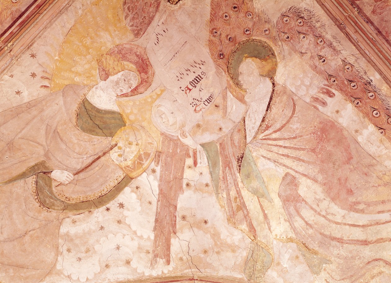 Engelmusiker, aus der Kapelle im Nordquerschiff, bretonische Schule von French School