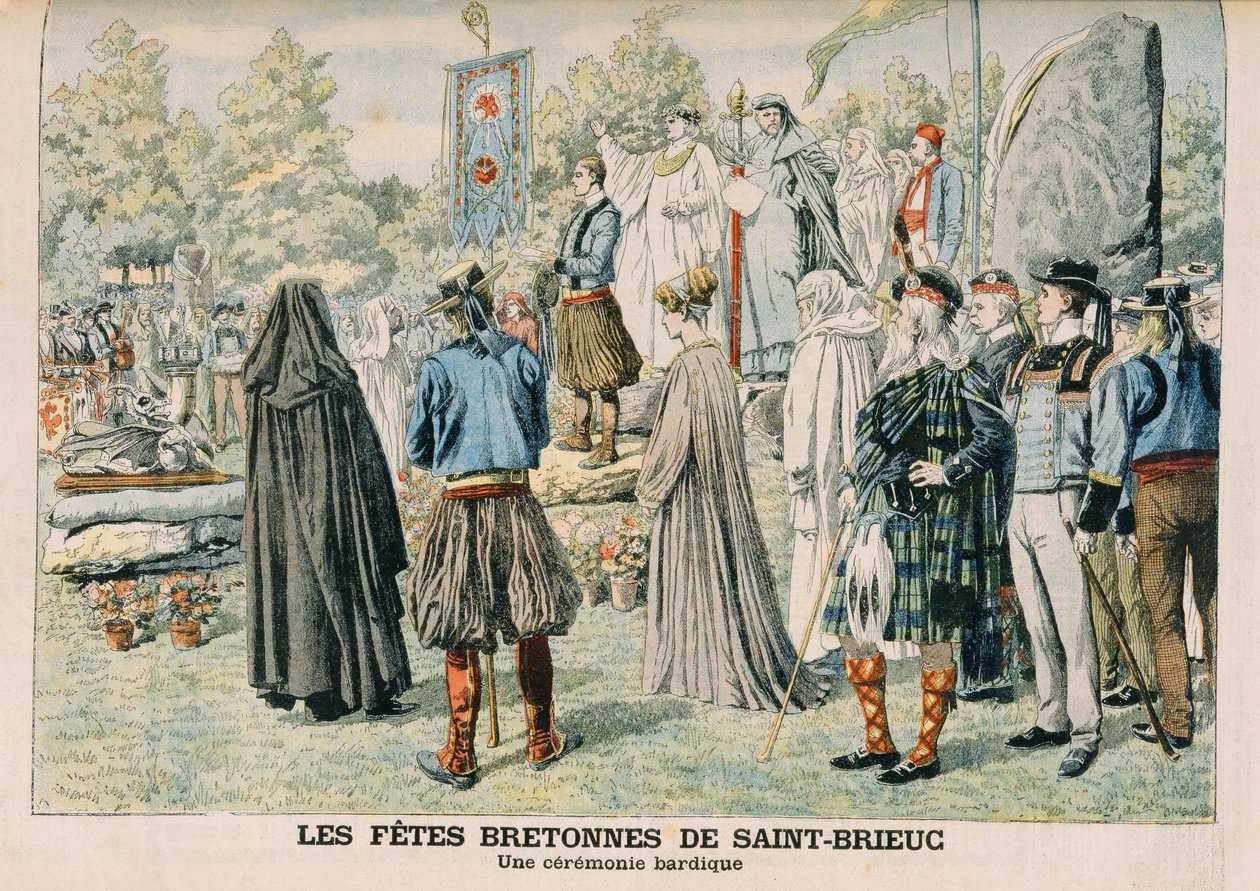 Bardische Zeremonie in Saint-Brieuc, Bretagne, Illustration aus 