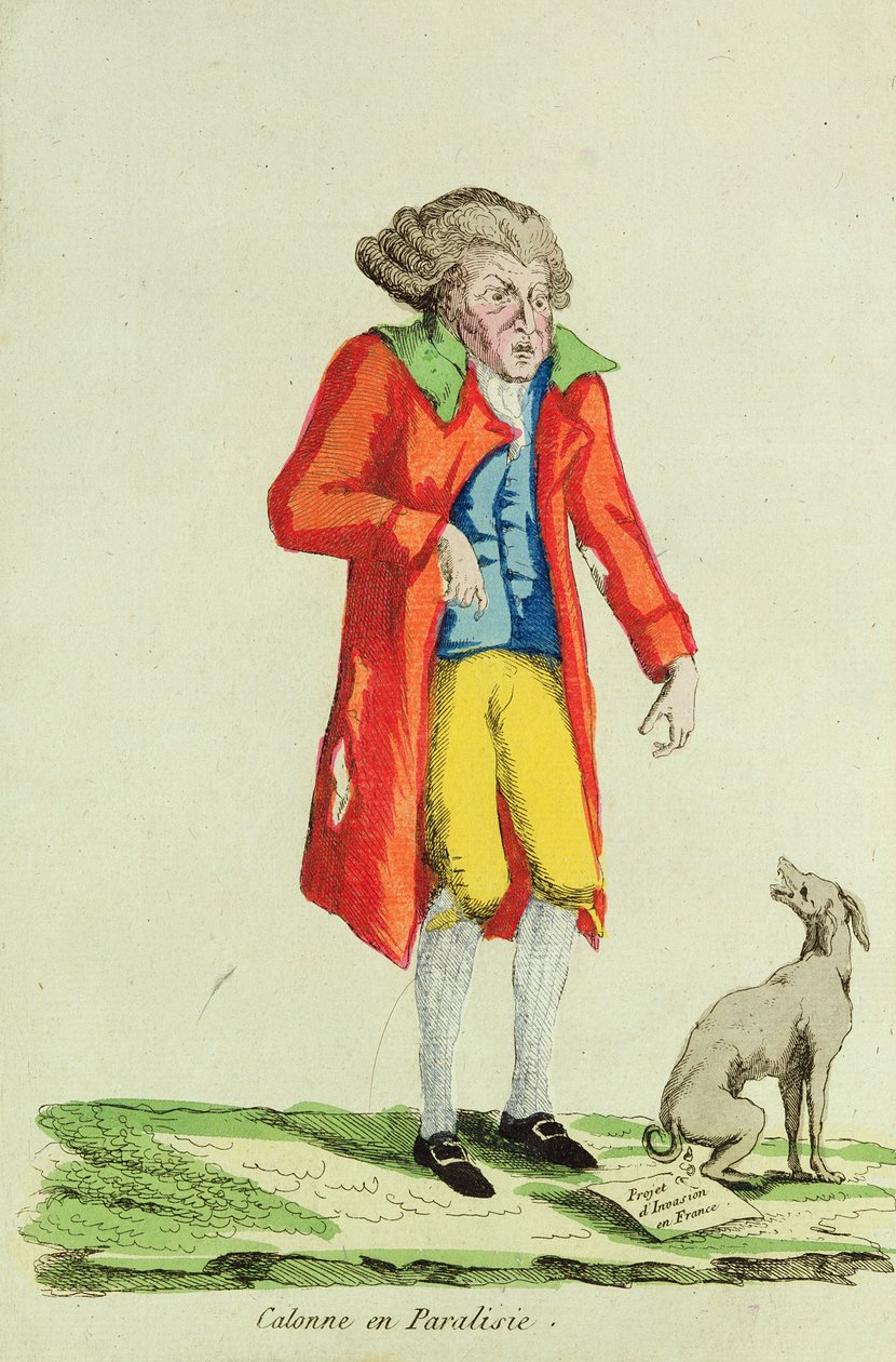 Karikatur von Calonne gelähmt von French School
