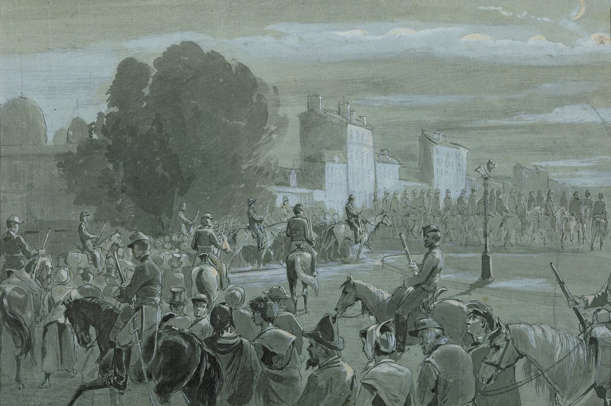 Kommunarden-Gefangene werden nach Versailles eskortiert, 1871 von French School