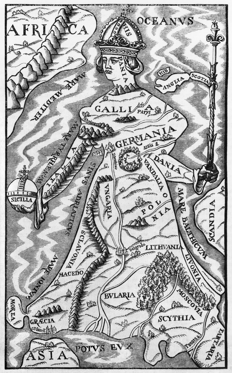 Karte von Europa, Illustration aus Le Magasin Pittoresque von French School