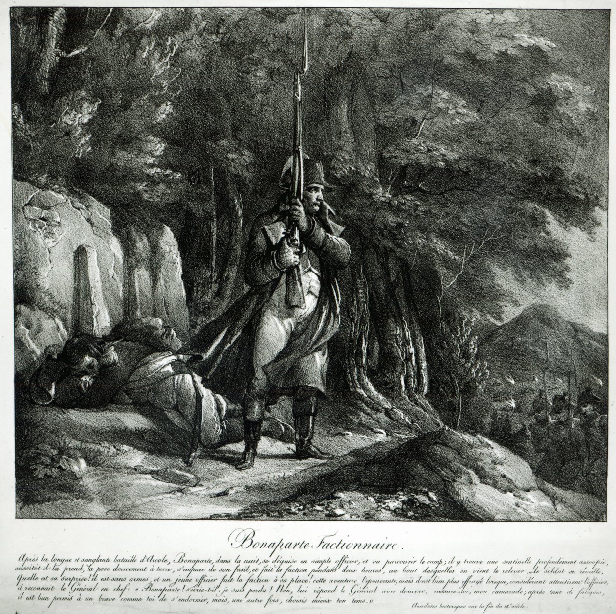 Napoleon auf Wache nach der Schlacht von Pont d