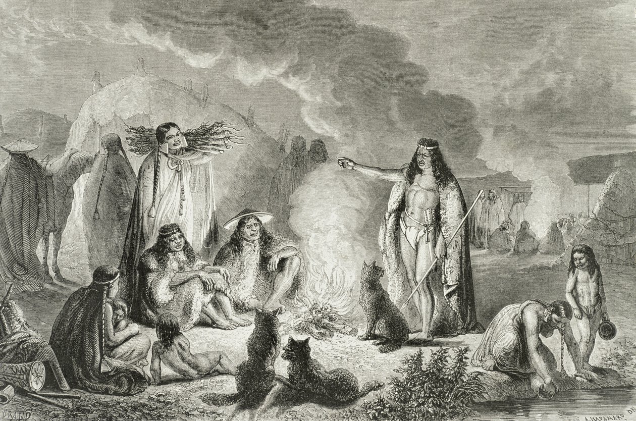 Einheimische Patagonier in den 1850er Jahren, aus 