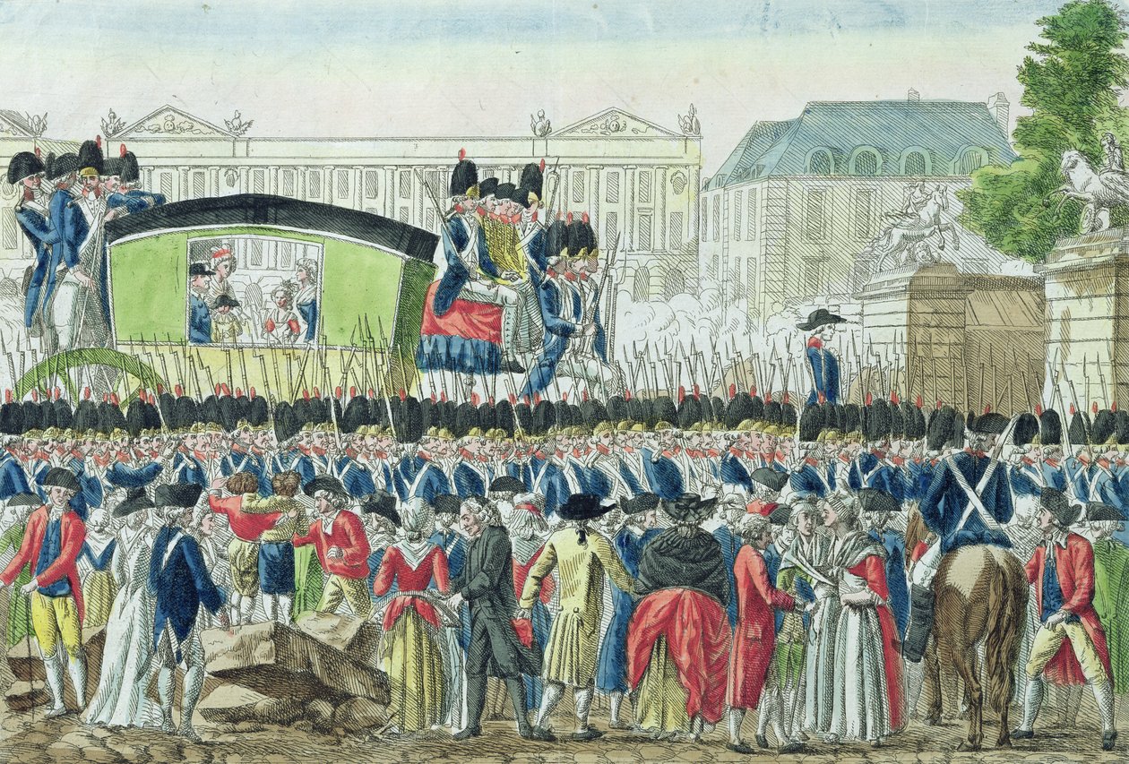 Rückkehr der französischen Königsfamilie nach Paris am 25. Juni 1791 von French School