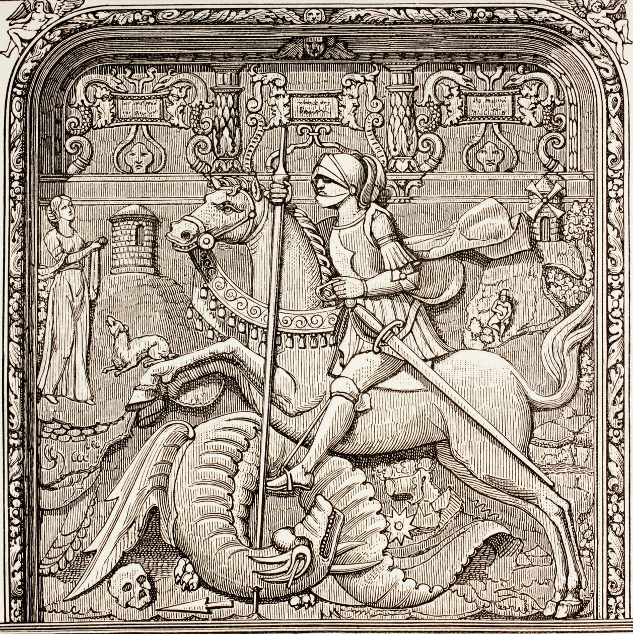 St. Georg tötet den Drachen, aus 