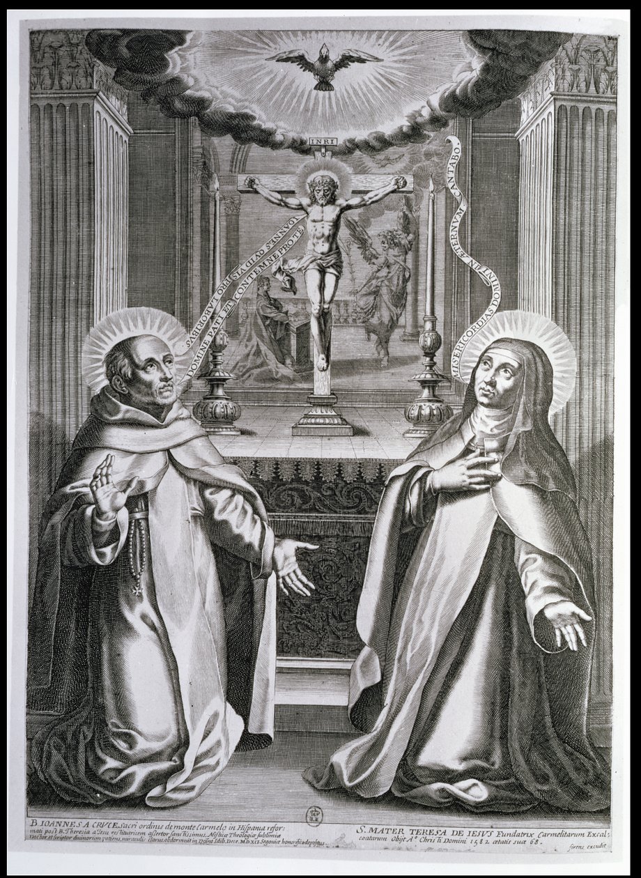 St. Johannes vom Kreuz und St. Teresa von Avila von French School