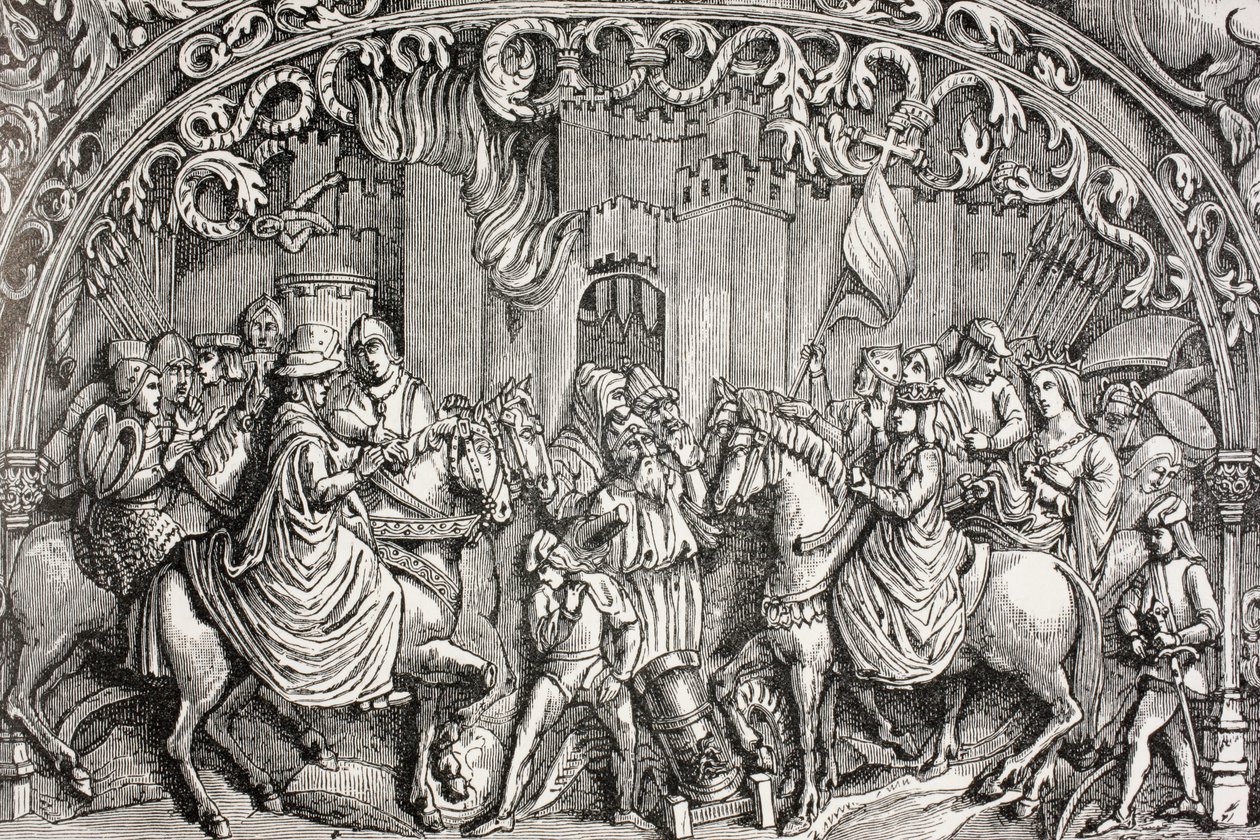 Übergabe von Montefrio bei Granada, Spanien im Jahr 1486, aus 