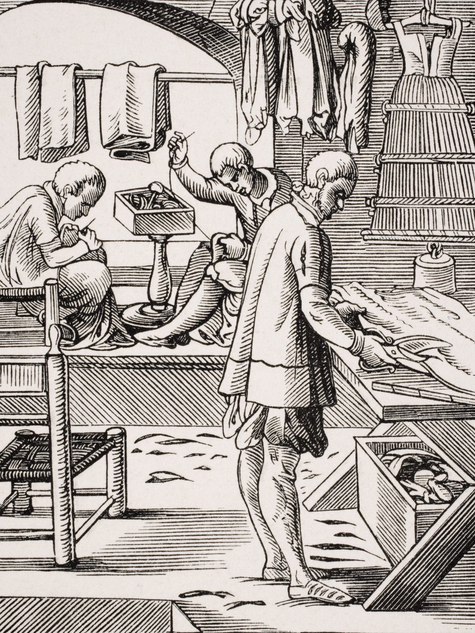 Schneider, Reproduktion eines Holzschnitts von Jost Amman (1539-91) aus 
