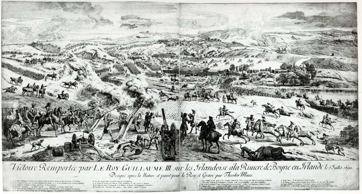 Die Schlacht am Boyne, ca. 1690 von French School