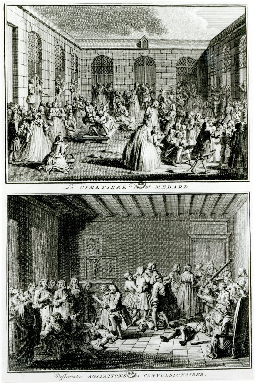 Die Konvulsionäre des Pfarrfriedhofs Saint-Medard in Paris von French School