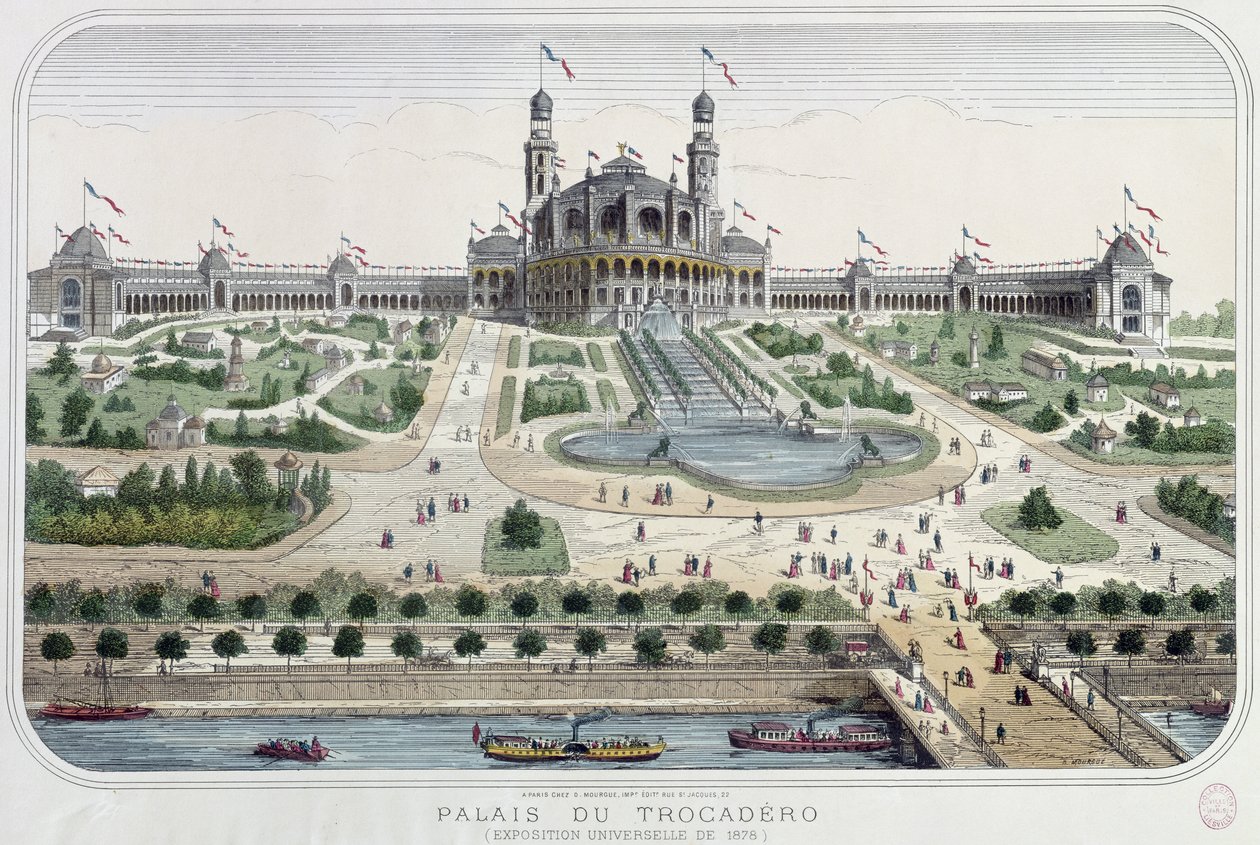Der Palais du Trocadero auf der Weltausstellung in Paris 1878 von French School