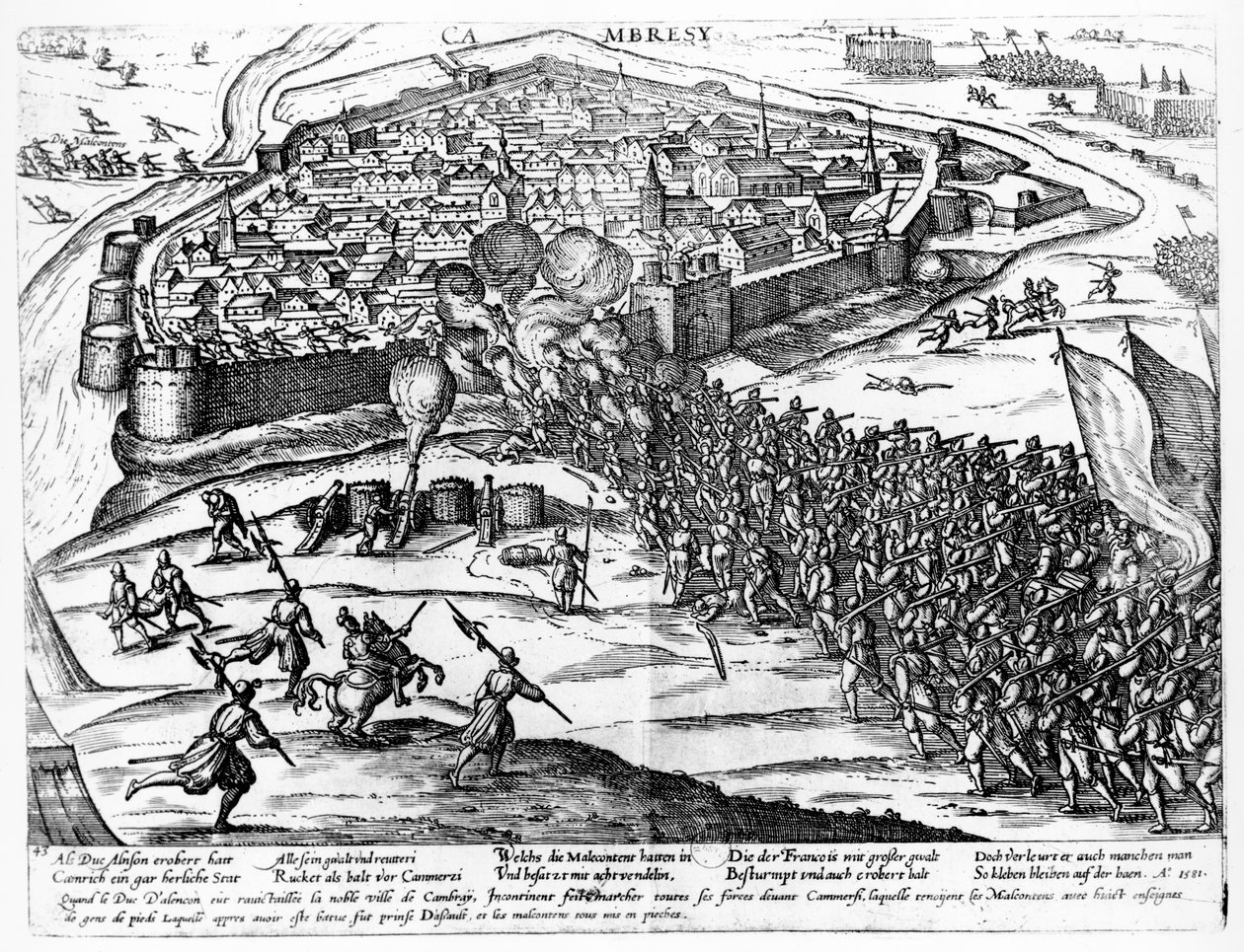 Die Belagerung von Cambrai, September 1581 von French School