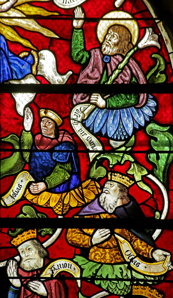Fenster, das den Jessebaum zeigt: Könige und Propheten, 16.-20. Jahrhundert von French School