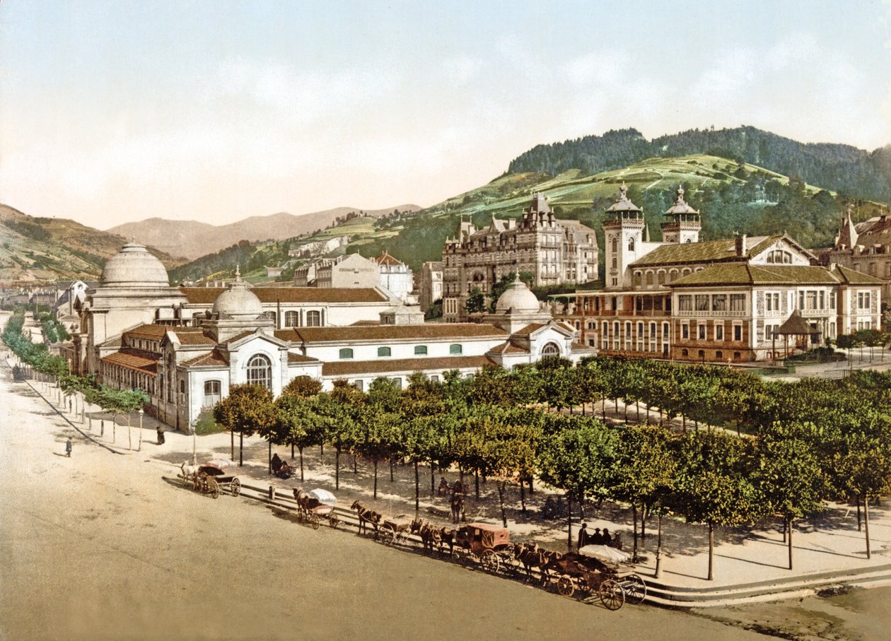 Casino und Bäder, La Bourboule, Frankreich, veröffentlicht 1890-1900 von French Photographer