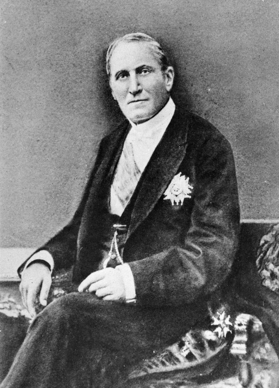 Porträt von Baron Georges Eugene Haussmann (1809-91) aus Memoires du Baron Haussmann, Paris, Victor Havard Editeur, 1889 von French Photographer
