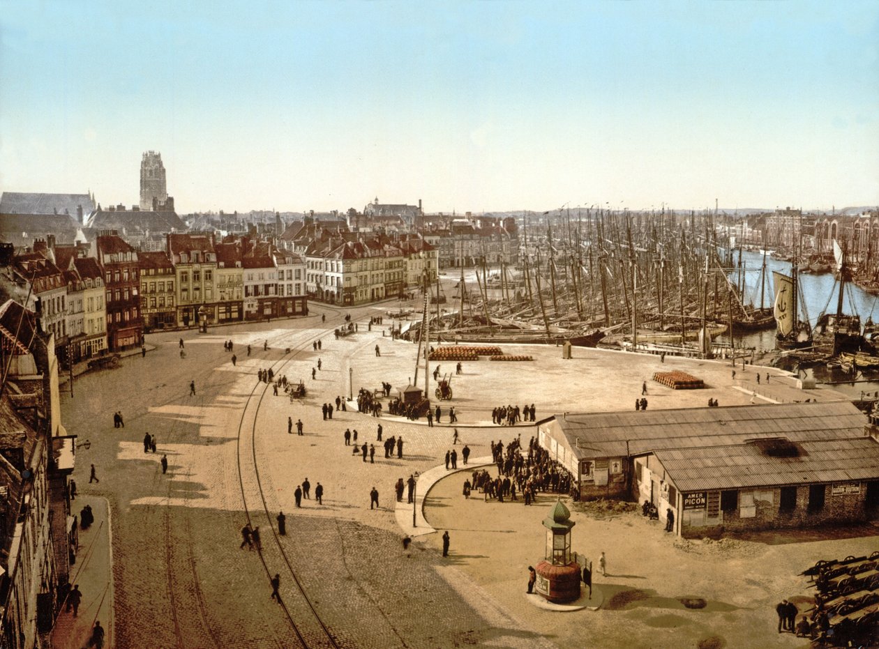 Blick auf den Hafen von Dunkerque von French Photographer