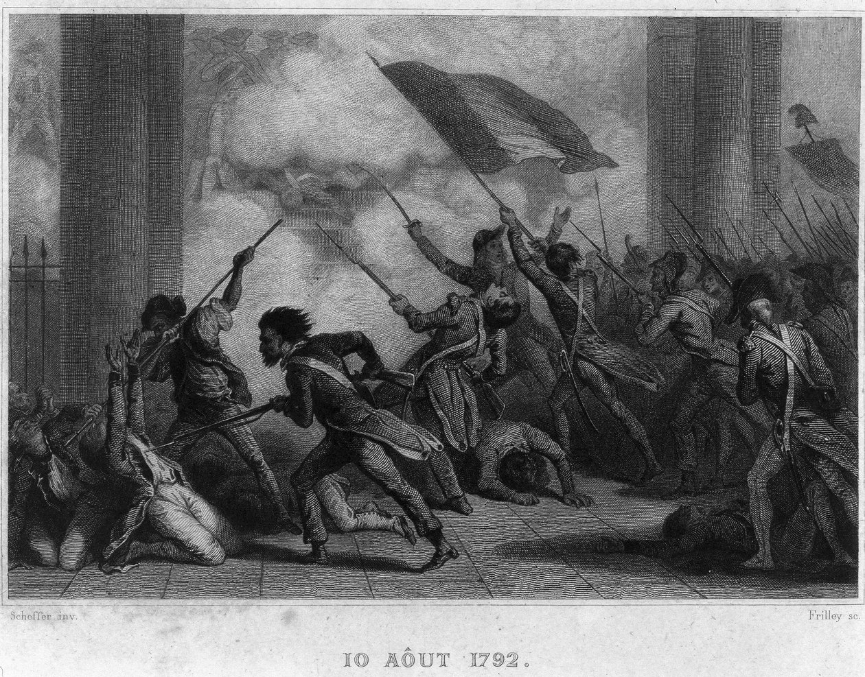 10. August 1792 (Sturz der Monarchie) - in „Revolution française“ von Thiers. 19. Jahrhundert von French School