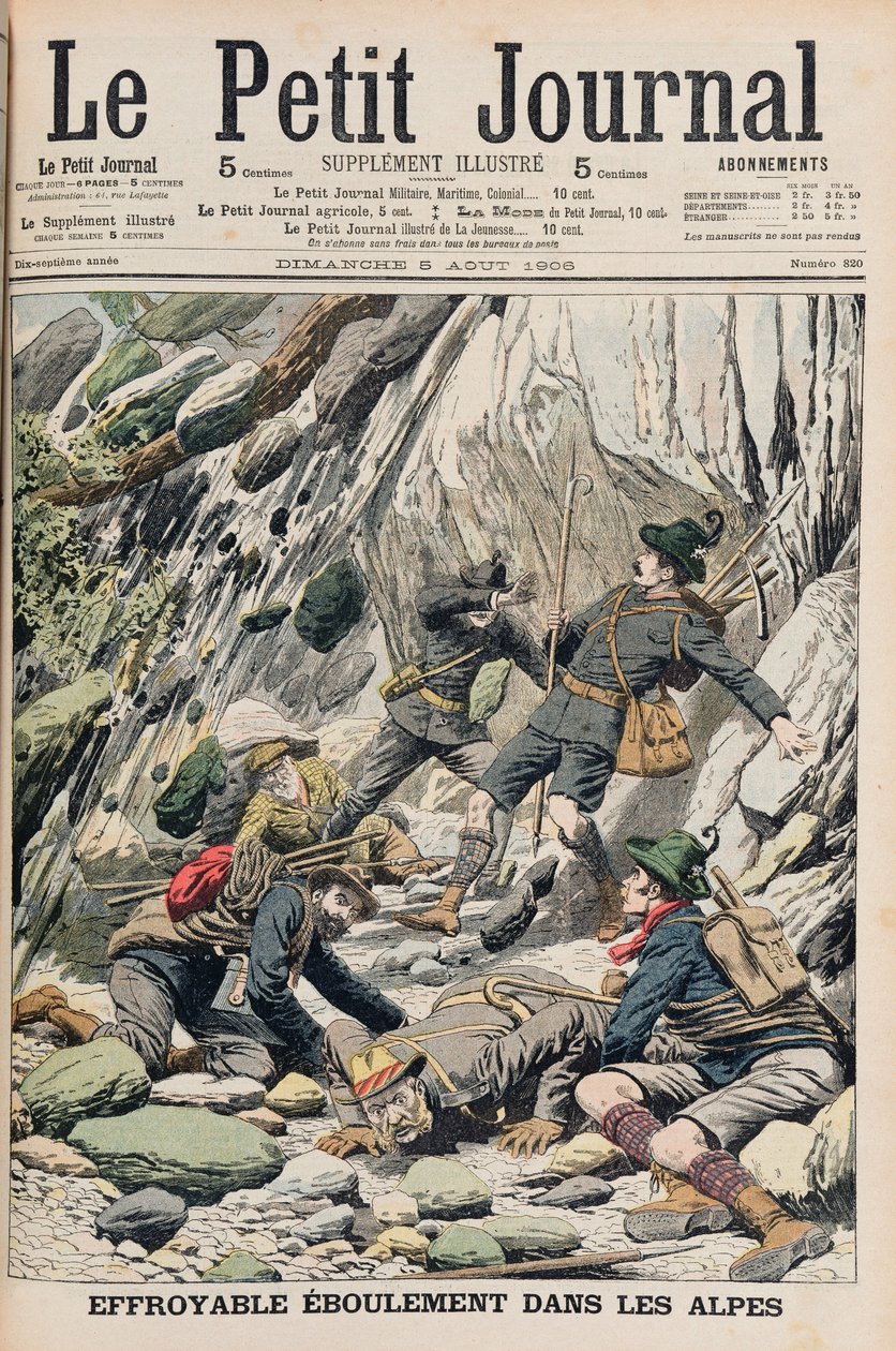 Ein schrecklicher Felssturz in Tirol, Illustration aus 