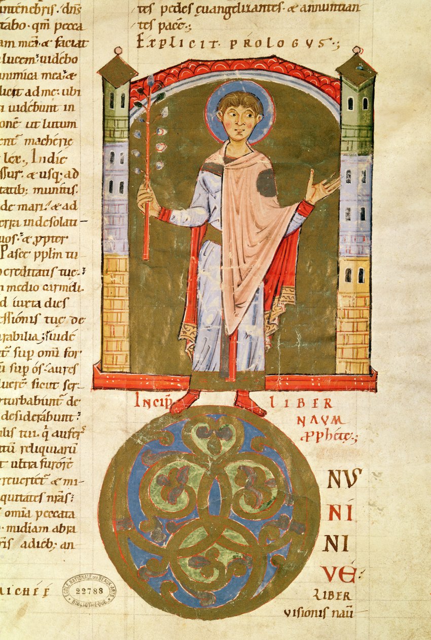 Ein Prophet, aus der Bibel von Saint-Andre aux-Bois von French School