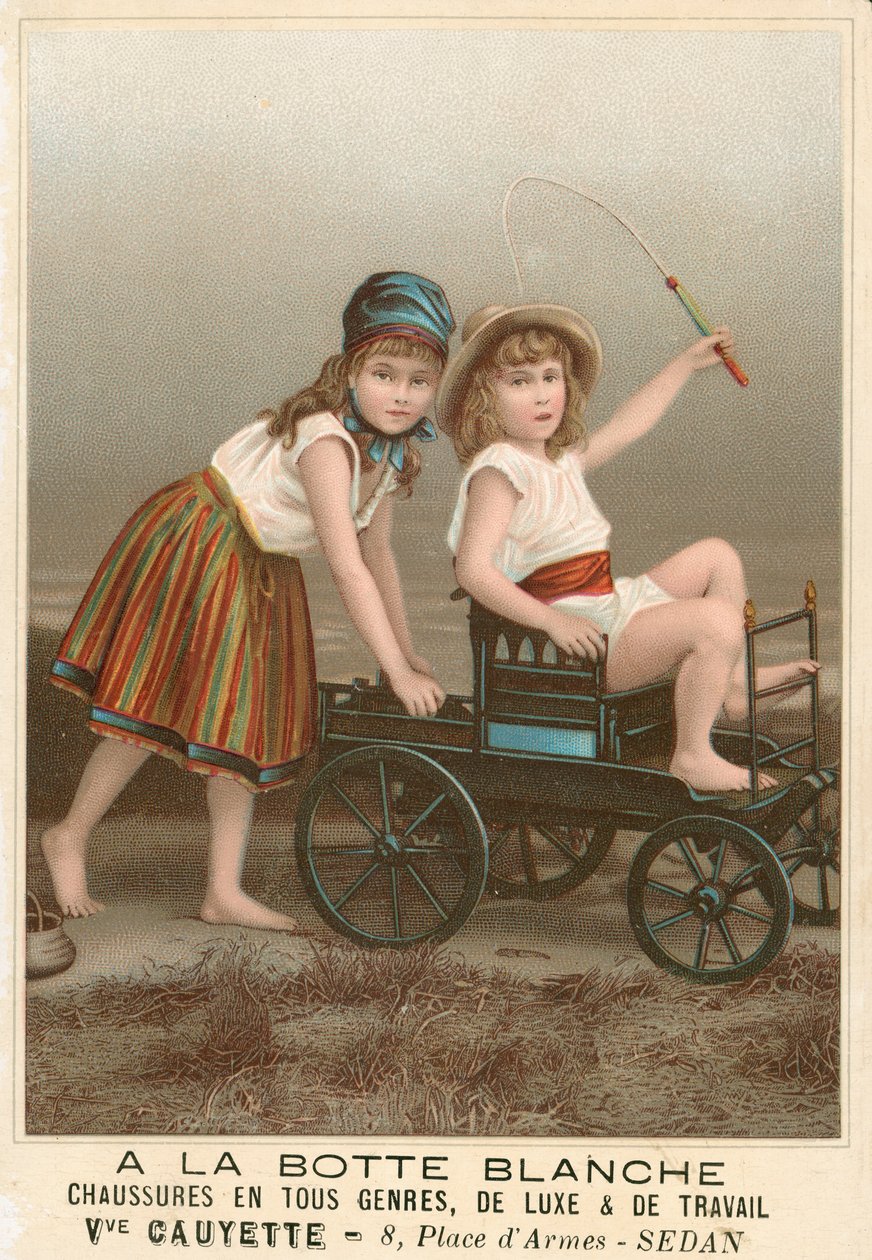 A la Botte Blanche Französische Schuhwerbung (Chromolitho) von French School