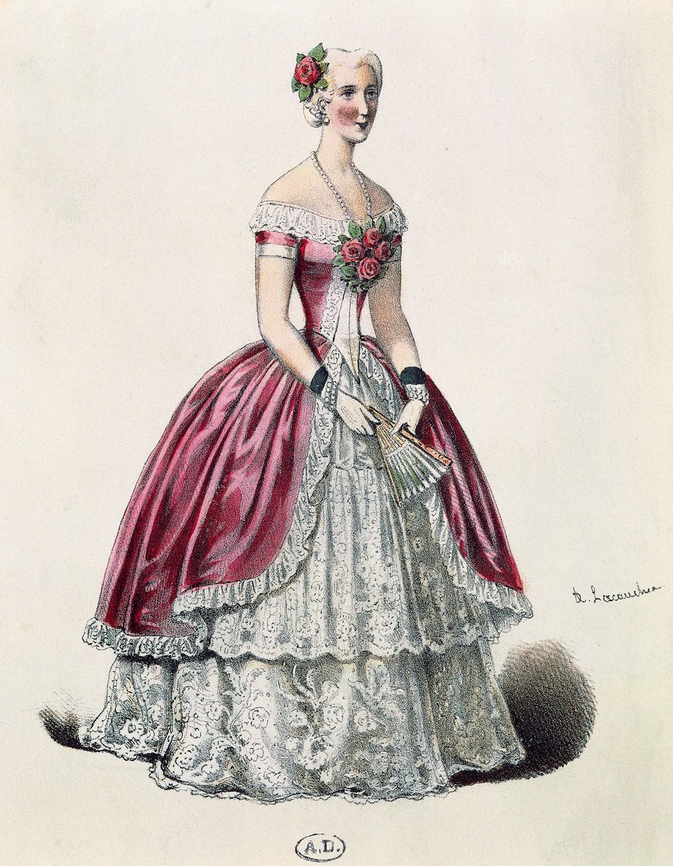 Schauspielerin Eugenie Doche in der Titelrolle in Die Kameliendame, Drama von Alexandre Dumas fils, Frankreich von French School