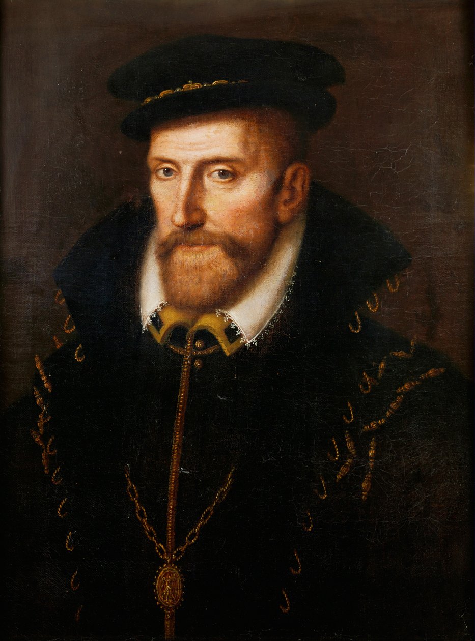 Admiral Gaspard de Coligny, französischer Calvinist, Staatsmann und Offizier, ermordet in der Bartholomäusnacht von French School