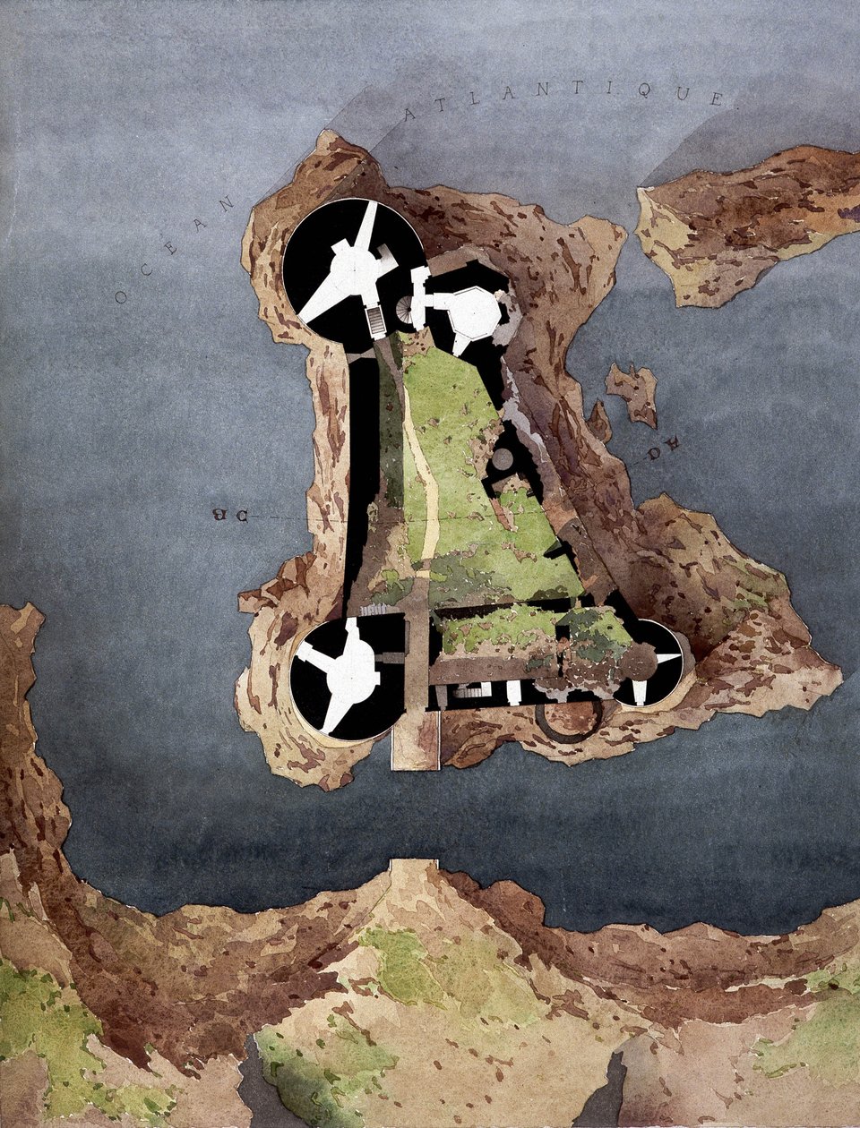 Luftaufnahme der Insel Yeu (Île-d