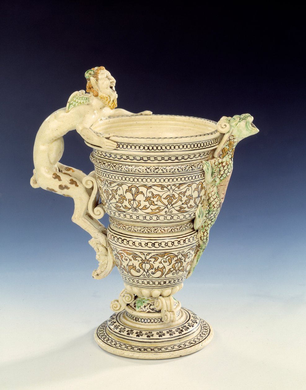 Aiguiere aus feiner Fayence von Saint Porchaire von French School