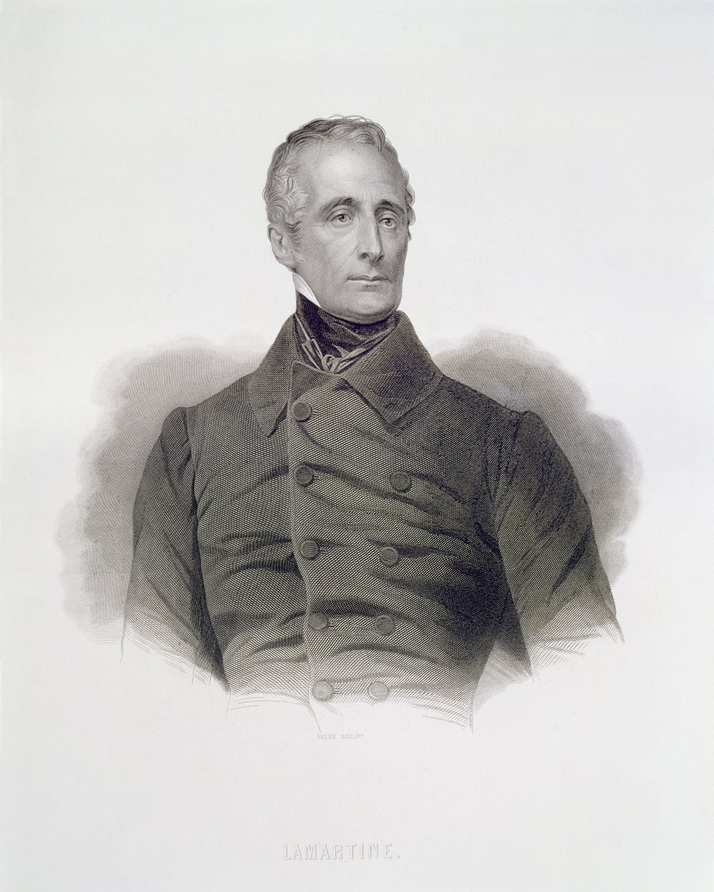 Alphonse de Lamartine (gestochen von Pierre Pelee) von French School