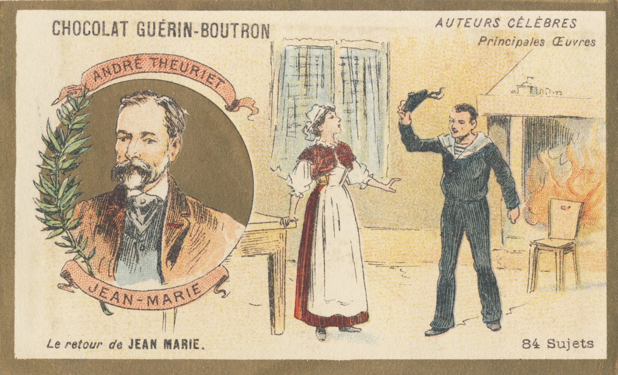 André Theuriet (1833-1907), französischer Dichter, Romanautor und Dramatiker, Autor von „Jean-Marie“, Drama (1872) von French School