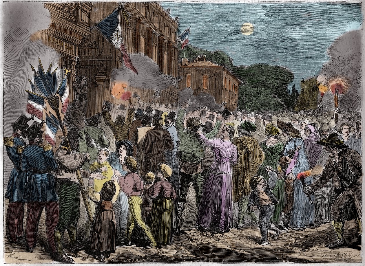 Annexion von Savoyen und Nizza an Frankreich - 1860 Annexion von Nizza durch Frankreich von French School
