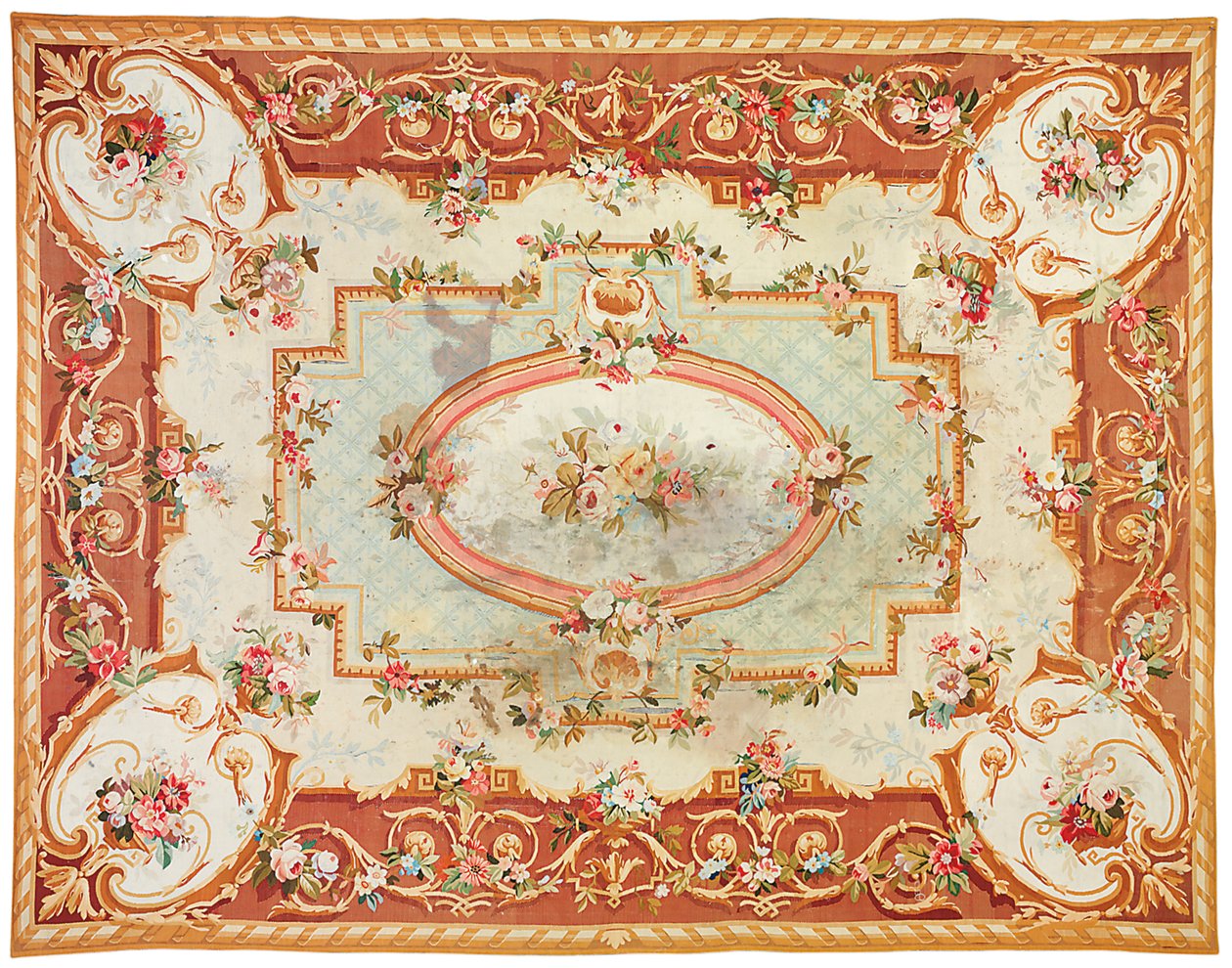 Aubusson-Teppich, letztes Viertel des 19. Jahrhunderts von French School