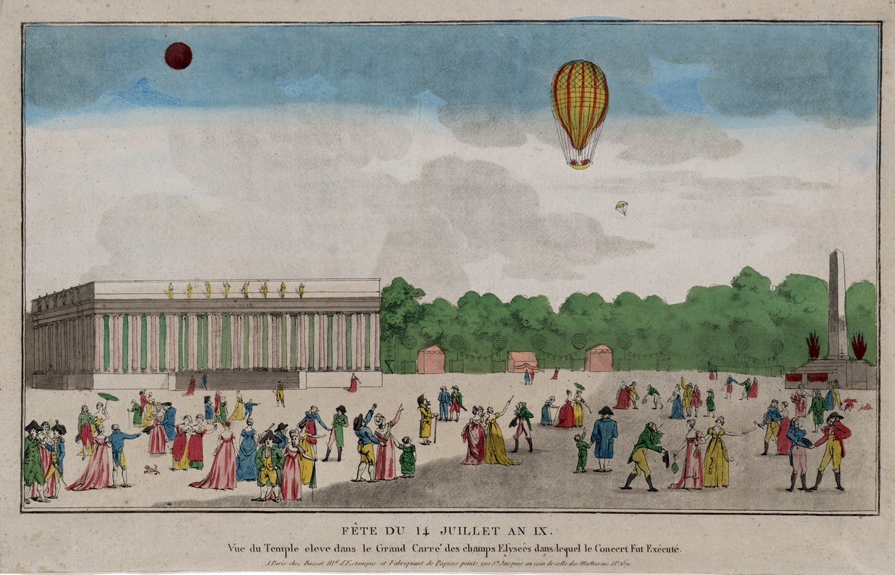 Bastille-Tag, Paris, 14. Juli 1801 von French School